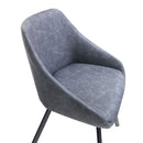 Set 2 Sedie 51x44x77 cm in Similpelle Grigio