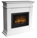 Camino Elettrico da Incasso Effetto Fiamma 1800W Ruby Fires Flandria Nero