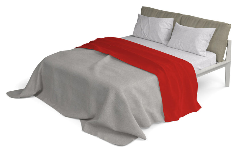 Set Lenzuola Sopra Sotto e Federe in Cotone Rosso Varie Misure