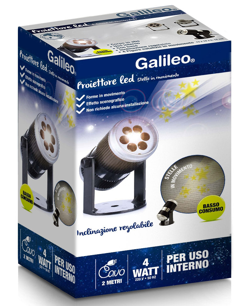 Proiettore Laser a Led Stelle Oro Luci Natalizie da Interno Soriani Stars