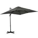 Ombrellone da Giardino Decentrato 245x245x248 cm in Alluminio Grigio