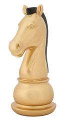 Statua Cavallo Oro e Nero 10,5x8,5x19 cm in Poliresina
