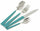 Service-Set Besteck 24-teilig aus Stahl und Kunststoff Villa d'Este Home Tivoli Marea Blu