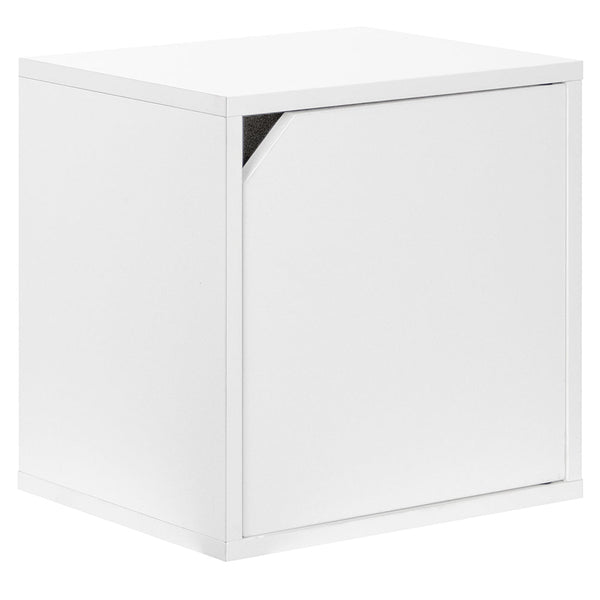 Pensile Mensola Cubo con 1 Anta Libreria da Parete Scaffale Bianco 35x35cm Design Moderno acquista