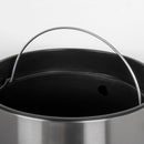 Pattumiera Rotonda Ø25x42 cm Apertura Automatica in Acciaio Emuca