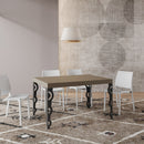 Tavolo Allungabile 120/380x90 cm Karamay Tortora Gambe Antracite      