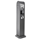 Posacenere a Colonna con Cestino 33x120x31 cm in Metallo Grigio Gotico 10L per Interno Esterno