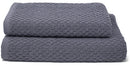 Set Spugna Asciugamani Ospite + Salvietta Sally Coriandolo Grigio Scuro