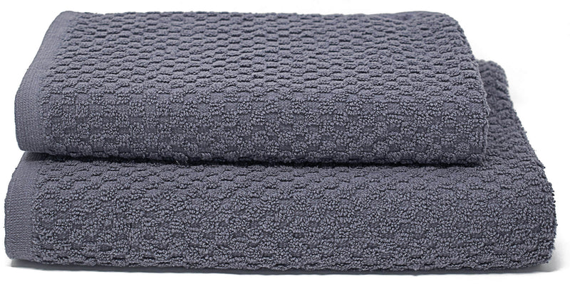 Set Spugna Asciugamani Ospite + Salvietta Sally Coriandolo Grigio Scuro