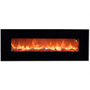 Camino Elettrico da Parete 152x55x13,8 cm 1500W Effetto Fiamma Sined Aprica Nero