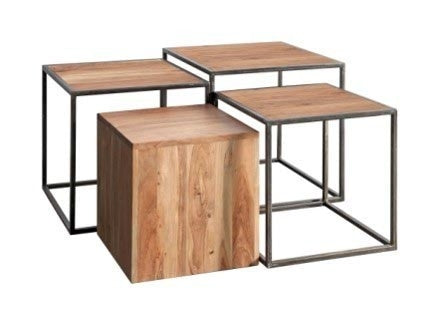 Set 4 Tavolini Quadrati Janak sconto