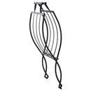 Portalegna Legnaia Pieghevole in Ferro 60x35x45 cm Max 30Kg  Nero