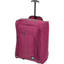 Trolley Cabina Morbido Bagaglio a Mano 35x20x50 cm con Maniglia Telescopica Borgogna      