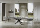 Tavolo Allungabile 200-460x90x77 cm Volantis Cemento Telaio Antracite 