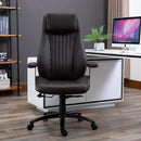 Sedia da Ufficio Presidenziale in Similpelle  Marrone