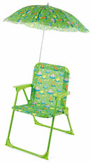 Set 2 Sedie Mare Spiaggine Pieghevoli per Bambini con Ombrello Soriani Oxford Dinosauri