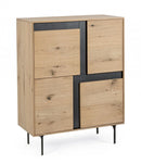 Mobile Soggiorno 4 Ante 90x40x120 cm Stanwood in Legno