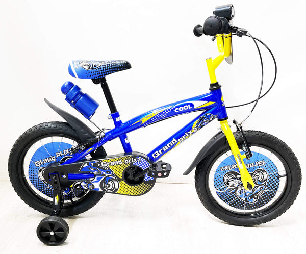 16" Kinderfahrrad 2 Bremsen mit Wasserflasche und blauem Frontschild sconto