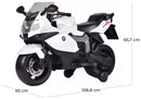Moto Elettrica per Bambini 12V con Licenza BMW K1300S Bianca
