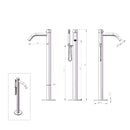 Fontana da Giardino 96,5x33x6 cm con Miscelatore e Doccetta Sined  Oristano Inox