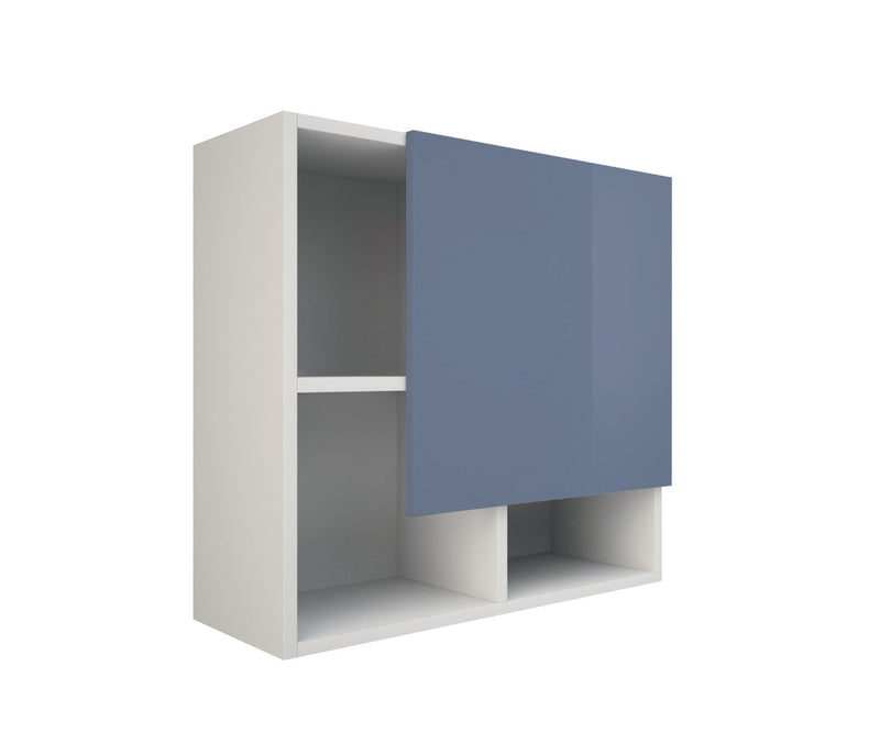 Pensile da Soggiorno 1 Anta Soft Close 47,5x18x47,5 cm TFT Ibiza Bianco e Blu