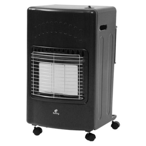 Stufa a Gas Gpl Nera da Interno Infrarossi Alloggio Bombola 15Kg