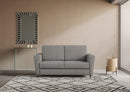 Divano 2 Posti 172x85x85 cm Yasel in Tessuto Grigio