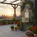 Fontana a Parete da Giardino con Rubinetto Belfer 42/PR Avorio