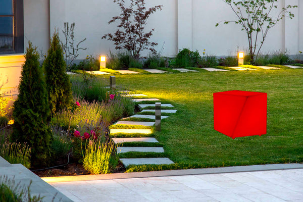 Pouf da Giardino 45x45 cm in Resina Arkema Twisty Pouf Ruby online