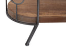 Libreria New Mexico 100x38x150,5 cm in Ferro e MDF Marrone e Grigio