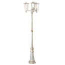 Lampada Palo Alto Tre Luci per Giardino Colore Bianco e Oro per Esterno Linea White Livos