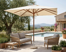Ombrellone da Giardino 3x2 m Palo Ø48 mm in Legno e Poliestere Oasis Ecrù
