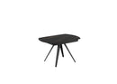 Tavolo Allungabile Kyoto 120 90x120/180x75 cm Top in Ceramica Gambe in Metallo Marmo Portoro Nero       