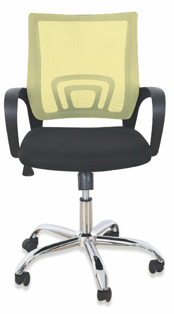 Soriani H96 Gelber, verstellbarer Bürostuhl aus Netzgewebe sconto