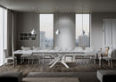 Tavolo Allungabile 160-420x90x77 cm Volantis Bianco Frassino Telaio Bianco 