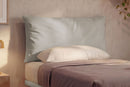 Letto 1 Piazza e Mezza con Rete Rivestita Similpelle Tortora Tessis Testata Soft Varie Misure