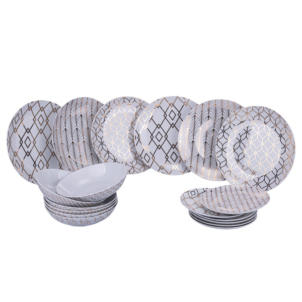 acquista Villa d'Este Home Tivoli Charleston Tafelservice aus Porzellan, 18-teilig