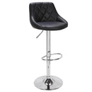 Set 2 Sgabelli Cucina Seduta Pelle Imbottita Sgabello Girevole Casa Bar Nero