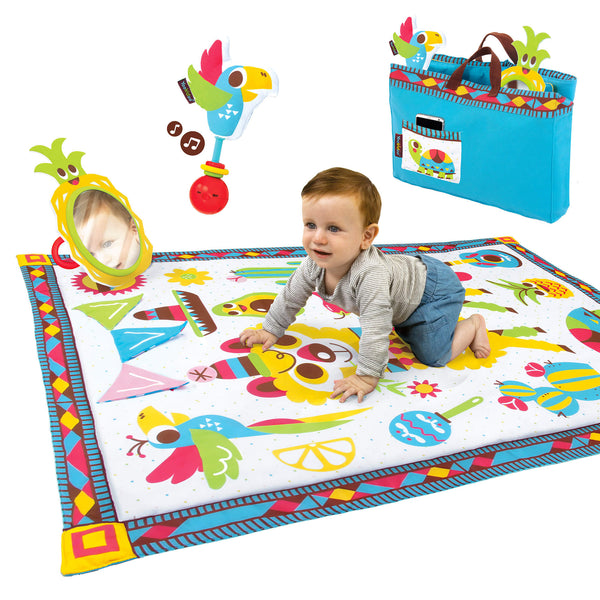 prezzo Multifunktionsmatte 145 x 100 cm mit Tasche Yookidoo Fiesta Playmat to Bag 40167