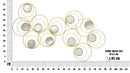 Pannello da Muro Mirror Simply 90x1,95x55 cm in Ferro MDF e Specchio Oro