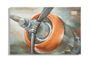 Dipinto su Tela Aviator 120x3,7x80 cm in Alluminio Plastica e Canvas