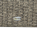 Set Salotto da Giardino 2 Divani 1 Tavolo in Rattan Grigio-Nero