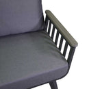 Set Salotto da Giardino Divano 2 Poltrone e Tavolino in Alluminio Medford Antracite