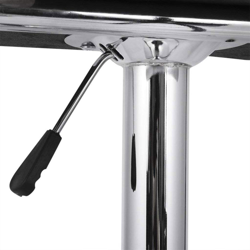 Sgabello con Braccioli Alzata a Gas e Seduta Girevole in Similpelle Vandi Nero