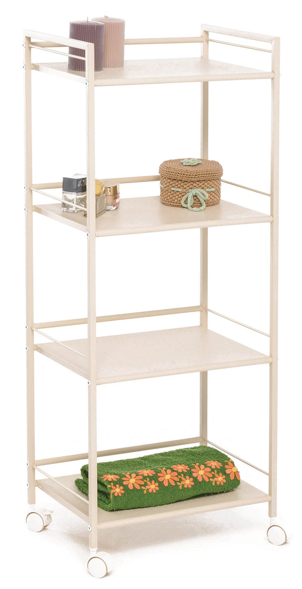 online Trolley 4 Regale 42,5 x 29 x 105 cm in Fumer Denver Elfenbein Metall