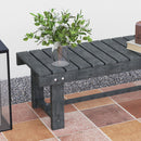 Panchina da Giardino a 2 Posti 110x38x35 cm Impermeabile in Legno di Abete Grigio      
