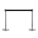 2 Colonnine Tendinastro di 2m in Acciaio Inox e Nylon Ø32x90 cm 