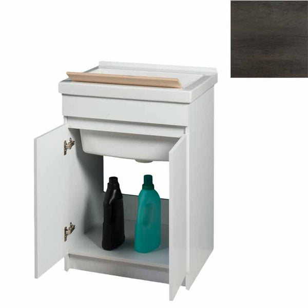 online Mobile Lavatoio in Ceramica 2 Ante con Strofinatoio in Legno Massello 60x50x86A cm Olmo Scuro