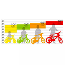 Bicicletta per Bambini 12" Disney Cars Freno Caliper e Stabilizzatori in Acciaio Hi-Ten Rosso