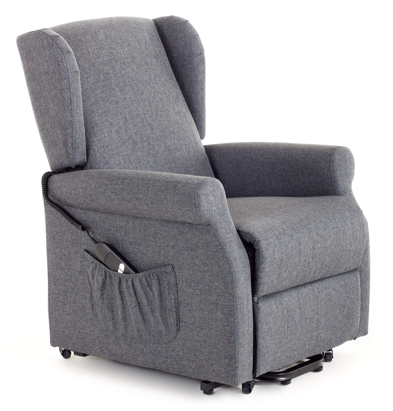 Poltrona Alzapersona Elettrica 1 Motore in Tessuto Elizabeth Blu